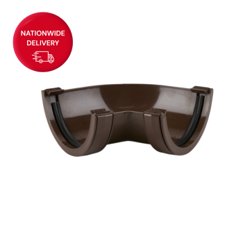112mm Half Round PVCu Gutter Angle 120 Degree BR48/120BR - Brown