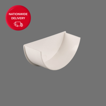 112mm Half Round PVCu Internal Stopend BR46W