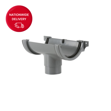 112mm Half Round PVCu Running Outlet BR45G