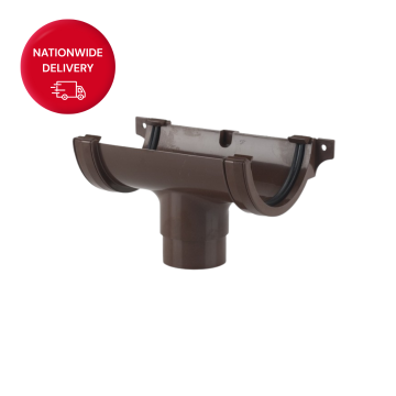 112mm Half Round PVCu Running Outlet BR45BR