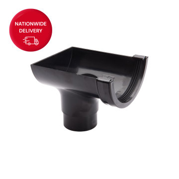 112mm Half Round PVCu Stopend Outlet BR456B