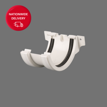 112mm Half Round PVCu Union Bracket BR44W
