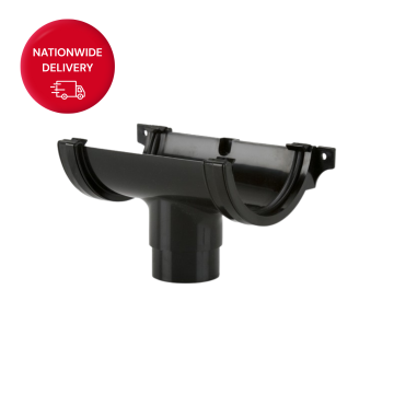 Brett Martin 112mm Half Round PVCu Running Outlet BR45B