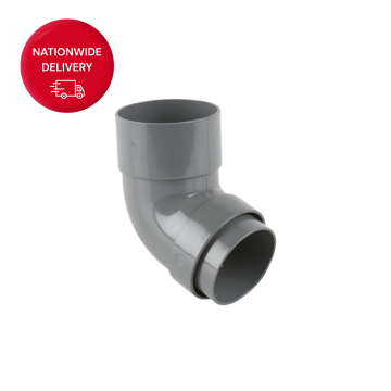 Brett Martin 68mm Round PVCu Downpipe Bend 112.5 Degrees BR209G