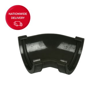 112mm Half Round Cast Iron Style PVCu Gutter Angle 135 Degrees BR49CI