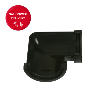 Brett Martin 112mm Half Round Cast Iron Style PVCu Gutter Angle 90 Degrees BR48CI