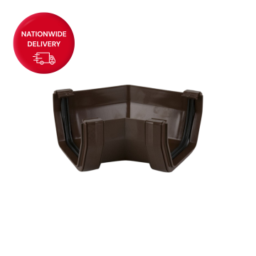Brett Martin 114mm Square PVCu Gutter Angle 135 Degrees BR59BR 