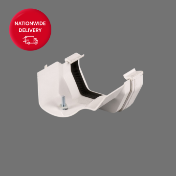 Brett Martin 114mm Square PVCu to Left Hand Ogee Gutter Adaptor BR593W