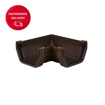 Brett Martin 114mm Square PVCu Gutter Angle 90 Degrees BR58BR