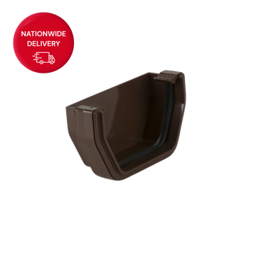 Brett Martin 114mm Square PVCu Gutter External Stopend BR57BR