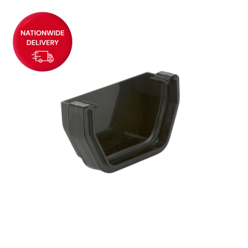 Brett Martin 114mm Square PVCu Gutter External Stopend BR57B