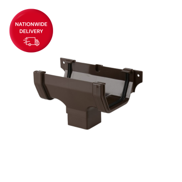Brett Martin 114mm Square PVCu Gutter Running Outlet BR55BR