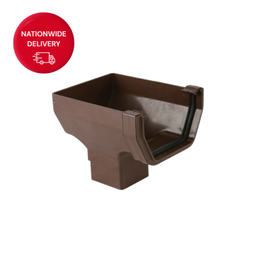 Brett Martin 114mm Square Style PVCu Gutter Stopend Outlet BR556BR