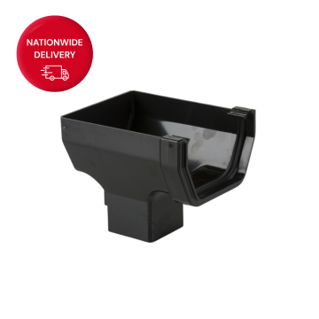 Brett Martin 114mm Square Style PVCu Gutter Stopend Outlet BR556B