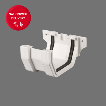 Brett Martin 114mm Square PVCu Gutter Union Bracket BR54W