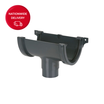 Brett Martin 115mm Deepstyle Deepflow PVCu Gutter Running Outlet BR75AG