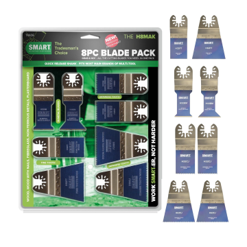 SMART 8 Piece Multi Tool Blade Set (8 x Multitool Blades)