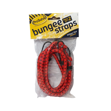 Pro Solve Bungee Straps Pair of 900mm Bungee Strap Red