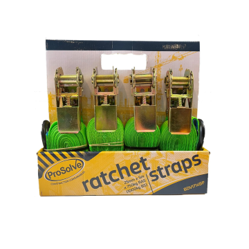 ProSolve Ratchet Straps 25mm x 5m x 750kg RAS (4 Pack)