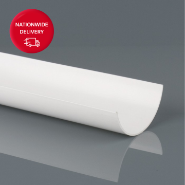 Brett Martin 112mm Roundstyle 2m Gutter White BR41W