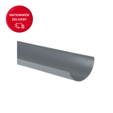 Brett Martin 112mm Roundstyle 2m Gutter Grey BR41G 