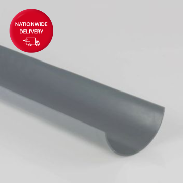 Brett Martin 112mm Roundstyle 4m Gutter Grey BR42G