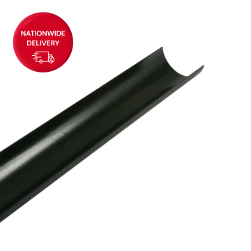 Brett Martin 112mm Half Round Cast Iron Style PVCu Gutter 2m BR41CI 
