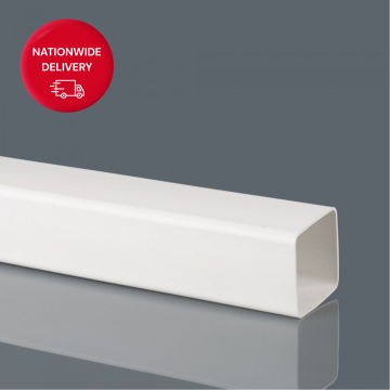 Brett Martin 65mm PVCu Square Downpipe 4m BR503W