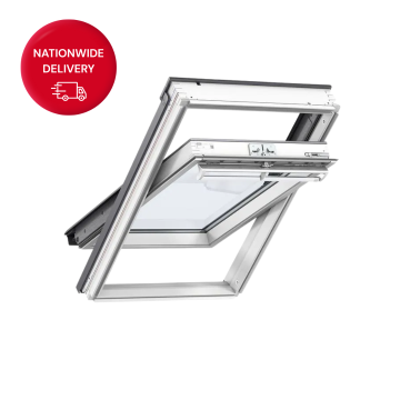 Velux Low Pitch PK04 94 x 98cm White Painted Centre Pivot 