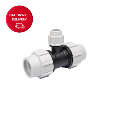 7340 Plasson 90 Degree Reducing Tee 50-32-50