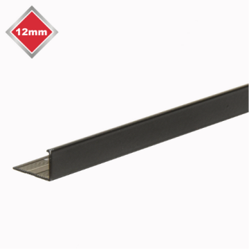 Tile Rite 12mm Smooth Black L Shape Tile Edge 