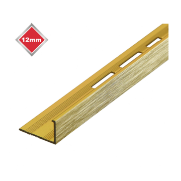 Tile Rite 12mm Brushed Gold/Brass Tile Trim 
