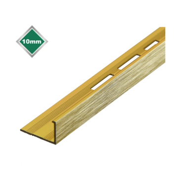 Tile Rite 10mm Brushed Gold/Brass Tile Trim 