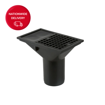 Brett Martin Rectangular Hopper Black 110mm B1031