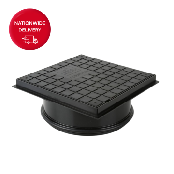 Brett Martin 315mm Diameter Shallow Inspection Chamber Square Sealed Lid (Pedestrian Loading)
