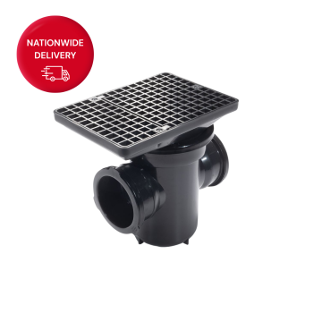 Brett Martin 110mm Roddable Bottle Gully + Grid S/S 90 Degree Outlet B1102