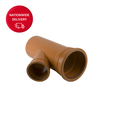 Brett Martin 160mm x 110mm Double Socket Drainage Branch 45 Degrees B7101
