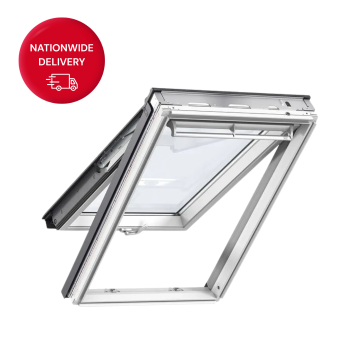 Velux SK06 Manual White Painted Top-Hung Window - 114cm x 118cm