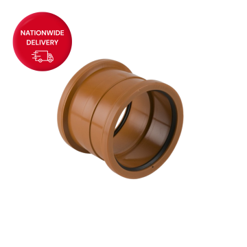 Brett Martin 160mm Double Socket PVCu Coupling B7001 