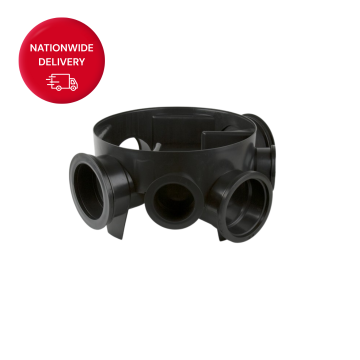 Brett Martin 450mm Diameter Inspection Chamber Base 5 x Inlets (3 x 160mm, 2 x 110mm) 190mm Invert