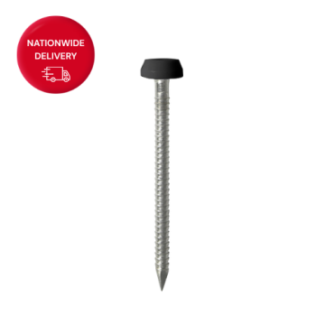 Timco Polymer Headed Pins - Stainless Steel - Black 40mm Timpac (50 Pieces) 