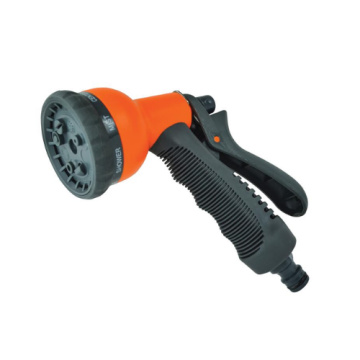 Faithfull Plastic 8 Pattern Adjustable Spray Gun (Compatible with 12.7mm (1/2in) Bore Hoses)