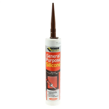 Sika Everbuild General Purpose Silicone Sealant Brown (280ml)