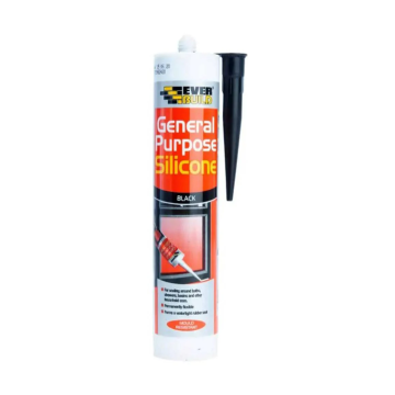 Sika Everbuild General Purpose Silicone Sealant Black (280ml)
