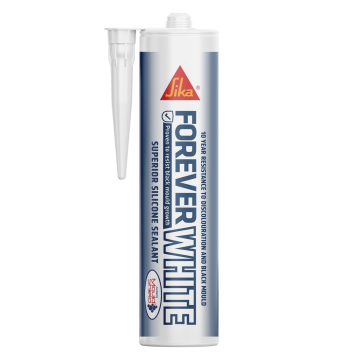 Sika Everbuild Forever White Anti-Mould Silicone Sealant (295ml)
