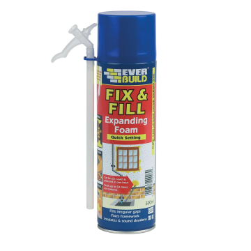 Sika Everbuild Fill And Fix Polyurethane Expanding Foam White (500ml)
