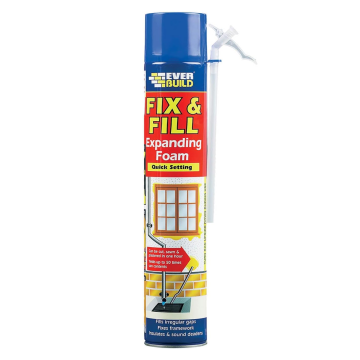 Sika Everbuild Fill And Fix Polyurethane Expanding Foam White (750ml)