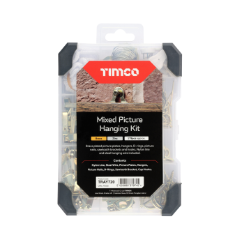 Timco Mixed Tray - Picture Hanging Kit  (179 Pieces)