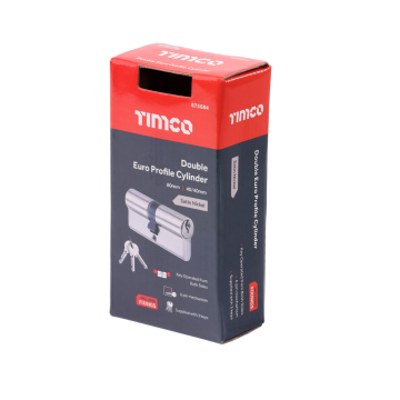 Timco Euro Profile Cylinder - Double - Satin Nickel 80 (40/40)