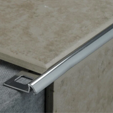 TILE RITE 8MM ROUND EDGE S/STEEL EFFECT